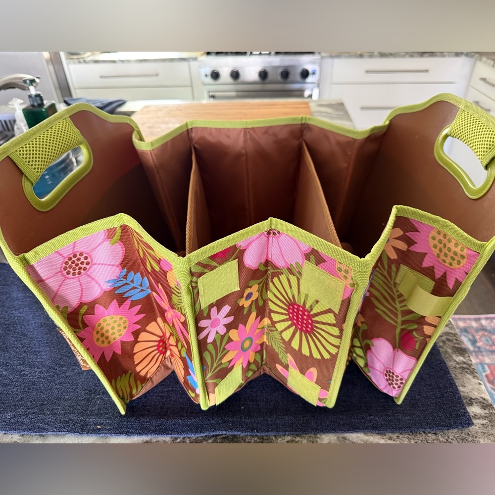 Floral Collapsible Storage Bin, Trunk Organizer